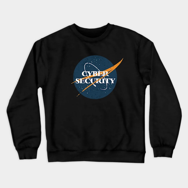 Cyber Security Space Vintage Crewneck Sweatshirt by orlumbustheseller